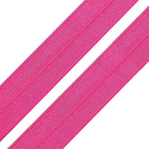 25m Einfassband 20mm hochelastisch 44% Elastan gefalzt Faltgummi Schrägband Farbwahl