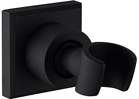 Noir Support de Douche Acier Inoxydable Support Pommeau de Douche Montage Mural Support de Douche à Main Rotatif à 360° Support de Tête de Douche,Square