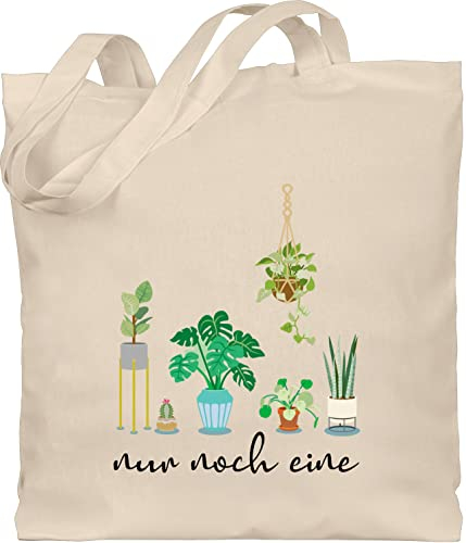 Baumwolltasche - Blumen & Pflanzen - Nur noch eine Pflanze Garten Gärtner Geschenk Florist - Unisize - Naturweiß - liebhaber geschenke plant gärtnern stoffbeutel plants floristen stofftasche