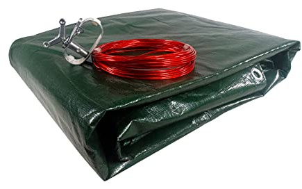 well2wellness® Pool Abdeckplane Poolabdeckung mit 180g/m² für Ovalbecken bis 700 x 350 cm