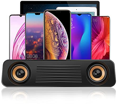 Altoparlanti Cablati, qualità del Suono Surround a 360° Coinvolgente, Design a Fondo Piatto Che Non Occupa Spazio, qualità Audio HiFi Alimentazione USB, Presa da 3,5 MM per Computer TV