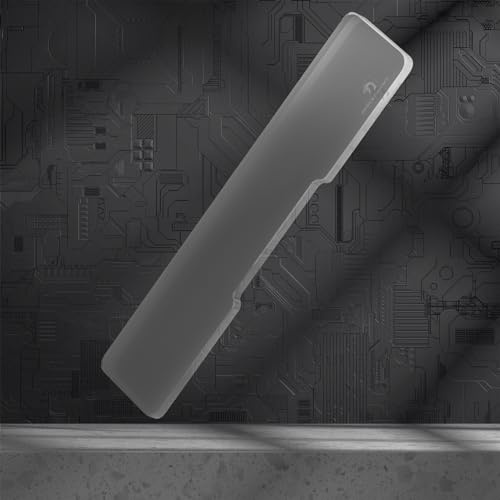 MAMBASNAKE Handgelenkauflage für Tastatur, Ergonomisches Tastaturpad aus Acryl für 94% Tastatur - Keyboard Wrist Rest für Büro/Spiele/Tippen/Laptop/PC - Premier Clear Acryl - Rutschfeste Füße