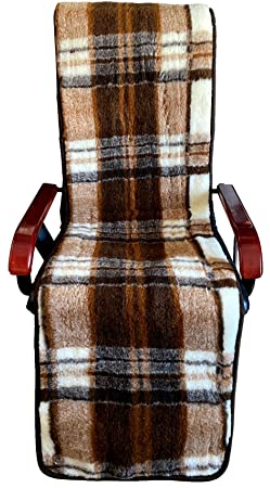 Sesselschoner Anti-Rutsch 100% Wolle, 50 x 200 cm - Farben und Muster (New Karo)