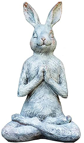 Gartenstatuen und Skulpturen für den Außenbereich, Retro-Harz, pastoraler Stil, Yoga-Kaninchen-Statuen, Skulpturen, Gartendekoration, Tisch für den Außenbereich, ländliche Ornamente