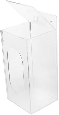 SOLUSTRE Glove Dispenser with Mounting Holes Acrylic Box Holder Wall Mounted, Included Fittings, Space-saving Design Easy Installation, for Labs and Offices
