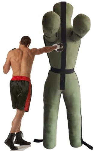 DYK&NX MMA Maniquí de Lucha Libre, Adultos Muñeco de Boxeo, Grappling Dummy, Colgante Posición de Pie, para Judo Lucha Artes Marciales Jiu Jitsu, Sin Relleno (Color : C Green, Size : 185cm)