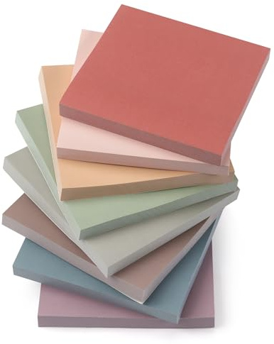 Sticky Notes 3x3 Self-Stick Notes Pads with 8 Morandi Colors, Easy to Post for Office, School, Home, 8 Pads/Pack, 80 Sheets/Pad