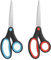 Vutyvve Forbici per mancini, 2 pezzi, 20,3 cm, in acciaio inox, con impugnatura morbida, per casa, scuola, ufficio, tessuti da cucito, rosso/blu