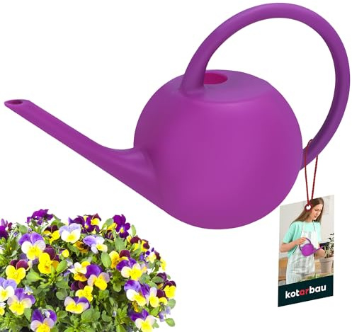 KOTARBAU® Arrosoir Plante Intérieur - Plastique - 1,2 L - Violet - Long Bec - Arrosoir Jardin - pour Fleurs Herbes Semis - Léger Compact - Design Moderne
