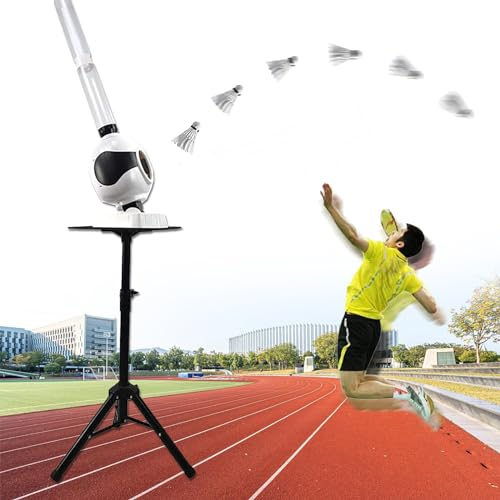 Eastnmythet Federball-Badminton-Pitching-Maschine mit großer Kapazität für den Schulspielplatz, automatische Badminton-Trainings-Aufschlagmaschine für Kinder