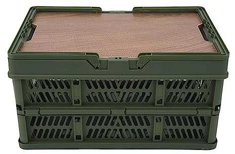 Camping Box, Camping Picnic Basket Foldable Large Capacity Multifunction Handheld Camping Storage Basket Storage Box Outdoor Toy Box Camping Storage with Handle for Camping (M)
