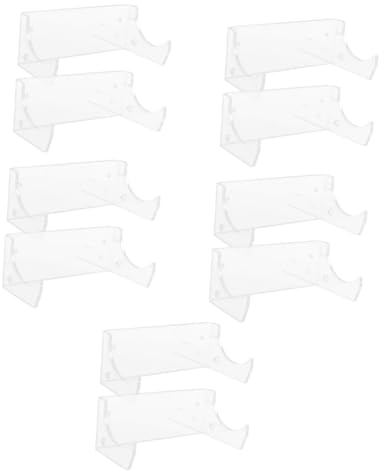 MAGICLULU 10pcs Kitchen Rolling Pin Holder Wall-Mounted Acrylic Racks Rolling Pin Storage Rack