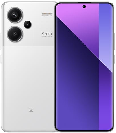 Xiaomi Redmi Note 13 Pro+ 5G 12+512GB, Smartphone 6.67 Super QPD, 120W HyperCharge, 2.8GHz, Blanco