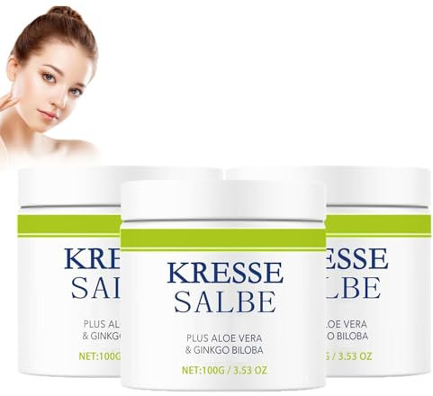 Krassesalva, aktiv krassesalva plus, krasse salva ansiktskräm, åldersfläckar, kräm för ansiktet, fuktgivande krämemedel, mirakelvapen mot åldersfläckar och pigmentfläckar (3 st)