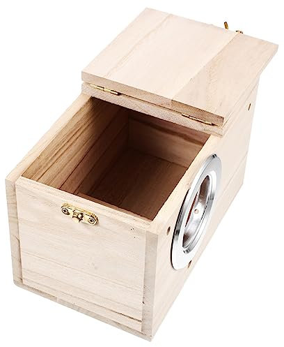 CORHAD Holz Vogelhaus Für Sittiche Winddichtes Nistkasten Mit Edelstahl Robustes Vogelnest Für Draußen Für Kleine Vögel Wie Wellensittiche Und Unzertrennliche Einfach Zu Montieren Im Gart