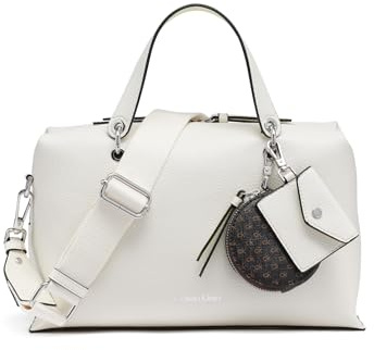 Calvin Klein Cali Satchel, Cherub White/Endive, One Size