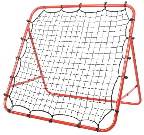 Fußball Rebounder, 100cm x 100cm Fußball Rebound Netz Prellwand, Tragbar Solo Fußball Trainer für Baseball Handball Fußballschuss