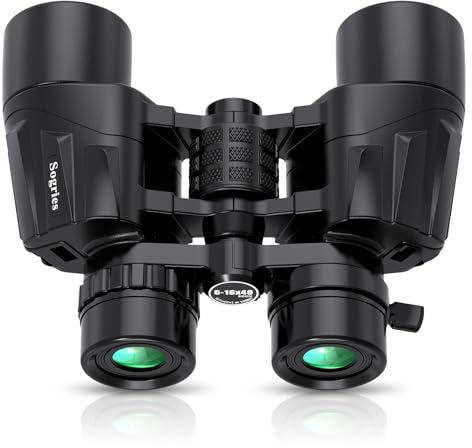 6-16x40 HD Zoom Binoculars for Adults, High Powered, Large View, BAK4 Prism, Waterproof, Clear Low Light Vision for Bird Watching,Hiking, Travel