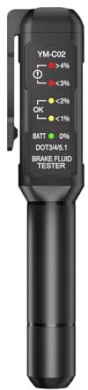 Bremsflüssigkeitstesterstift, Bremsflüssigkeitsprüfer | Hochempfindliches Bremsdiagnosetestgerät, Bremsprüfgerät | Bremsflüssigkeitsgehaltsdetektor mit 5 LED-Anzeigen. Ölfeuchteanalysator für Bremsflü