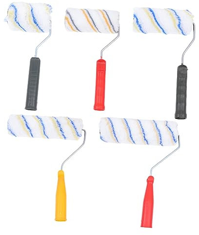 OSALADI 5pcs Fiber Painting Roller Brush Set 6 8 9 Wall Paint Rollers Cotton Thread for Interior Decoration and DIY Painting