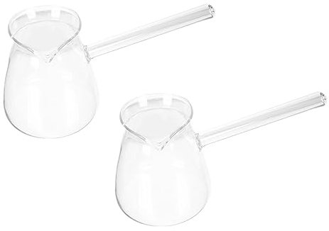 Gatuida 2pièces Théière Verre Lot Poignée Latérale Style Rétro Pour Boissons Chaudes Ou Froides