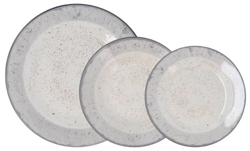 Quid Faro Vajilla Porcelana 18 Piezas - 6 Personas Porcelana Apto Microondas