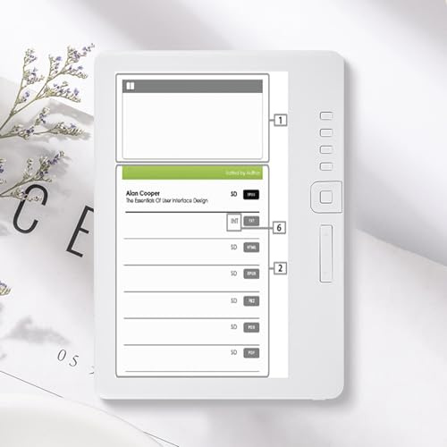 Diyeeni 7 Pulgadas Portable TFT LCD 16: 9 Lector de Pantalla E con Caja Protectora Protectora Protector Auriculares, Música, Video, Foto, Tamaños de Fuente Ajustables, Reproductor de (8G)