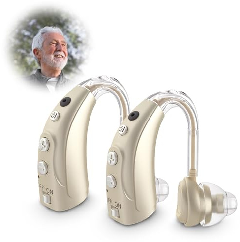 JYYRC Dispositivo audio ricaricabile, con 4 modalità di riduzione intelligente del rumore e chip a 16 canali (2, Oro)