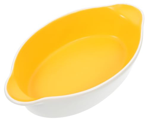 POPETPOP Teglia Da Forno in Ceramica Teglia Da Forno Per Insalate Ciotola in Ceramica Per Formaggi Con Doppio Manico Piatto Per Arrosti Microonde e Lavastoviglie