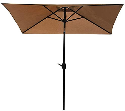 Parasol de jardin rectangulaire extra large – Parasol de marché avec manivelle et inclinaison pour extérieur, plage, piscine, cour – Auvent de terrasse durable et élégant
