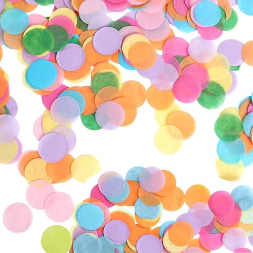 Coriandoli,6000 PezziCoriandoli Colorati,Multicolore Coriandoli a Forma Rotonda Probuk 2.5 Centimetri Confetti Coriandoli Carta per Palloncini Confezione Regalo Matrimonio Compleanno Decorazione