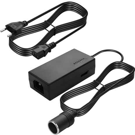 CERRXIAN Adaptador de Encendedor de Cigarrillos para Coche de CA a CC, Potencia máxima 12 V-19 V/3,5 A,20 V-24 V/3 A Adaptador Universal Variable Convertidor de Corriente para Coche de CA 100 V-240 V