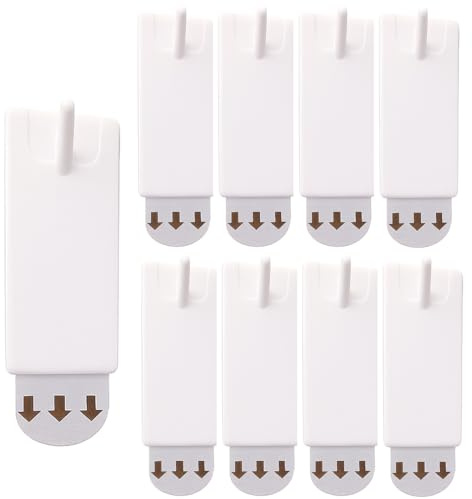 BLPRKOT 8 Piezas Colgar Cuadros Sin Agujeros,Cuelga Cuadros Sin Clavos,Colgar Sin Agujeros,Cuelga Facil Cuadros,Colgar Cuadros Sin Clavos,Ganchos Para Cuadros Sin Clavos Aptos Para uso en Interiores