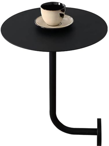 Väggmonterat soffbord runt sidobord för vardagsrum kontor balkong litet bistroskrivbord med metallben platsbesparande brickbord för reception och sovrum