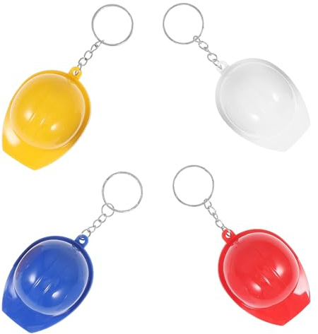 TOVINANNA Lot de 4 Porte-Clés Casque Ouvre-Bouteille Intégré Couleurs Assorties Accessoire Multifonction pour Clés Paquet à Dos et Présents de Fête