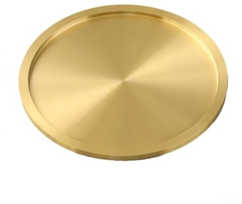 sous-Verres Ronds en Laiton pour Tasses, Tasses à thé et Verres à vin, Protection de Table dorée pour la Maison, Le Restaurant ou Le Bureau, 10 x 10 cm (1 pièce)