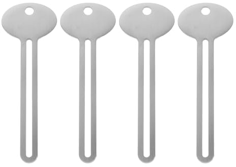 TEHAUX 4pcs Metal Paint Tube Squeezers Oval Hole Design, Stainless Steel Hand Tube Rollers for Artists, Paint, Cream, Cosmetic Dispensing Tool for Precise and Easy Use