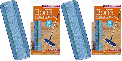 Bona Wischpad für Spray Mop, Mikrofaser Ersatzpad für Tiefenreinigung, Parkett, Laminat, Fliesen, Vinyl - Waschbar, Bodenwischer Reinigungspad für Hartnäckigen Schmutz und Grundreinigung