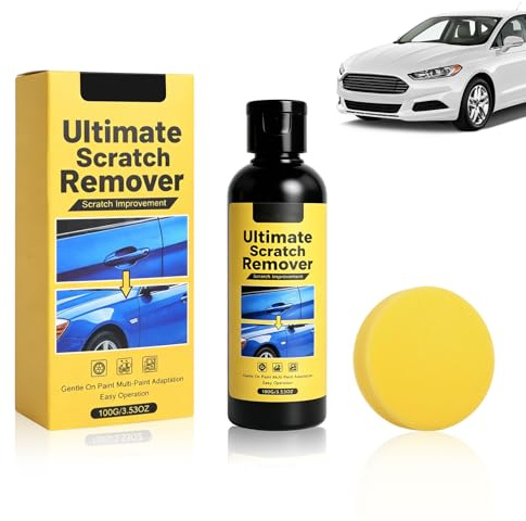Cancellare graffi auto, lucidatura auto graffiato con spugna, lucidatura a micron, elimina graffi e graffi, per la verniciatura di superfici di auto, moto, barche, ecc. (100 ml)