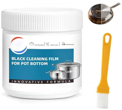 Powerful Burnt Residue Remover Paste for Cookware, 260g Pot Bottom Black Stain Cleaner, Heavy Duty Pan Cleaner & Stainless Steel Pan Cleaner for Bottom of Pans, Stove & Oven
