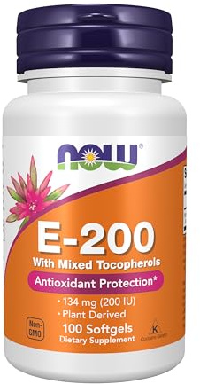 NOW Supplements, Vitamin E-200 IU Mixed Tocopherols, 100 Softgels