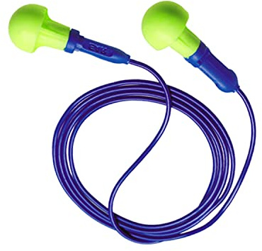 3M E-A-R Push-Ins Earplugs 318-1001, Corded, Poly Bag 100-Pair