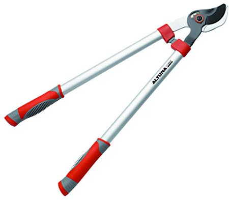 Altuna - Tijera de Podar a Dos Manos Pruning J442 - Con Sistema de Desmultiplicación - Empuñadura Bimaterial - Corte Bypass - Tijera de Jardinería Fabricada con Aluminio Reforzado - Altuna