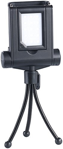 Lampe photo/vidéo 15 LED avec trépied pour smartphone et perche à selfie [Somikon]