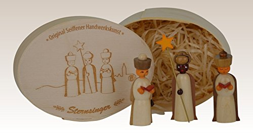 Rudolphs Schatzkiste Miniaturfiguren Sternsänger Natur in der Spandose Höhe=11,5cm NEU Holzfiguren Holzschmuck Holz Seiffen Weihnachtsland Weihnachtsdekoration Erzgebirge Dekoration Weihnachten