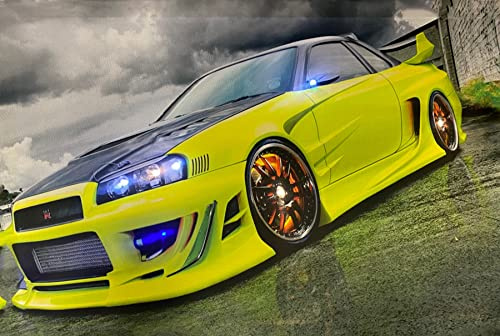 Samarkand - Lights LED-Bild mit Beleuchtung LED- Bilder Leinwandbild 65 x 45 cm SPORTSCAR/SPORTWAGEN Car Auto Rennwagen