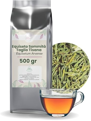 Patrizio Breseghello - Cola de caballo (Cola Cavallina) Parte superior de corte de té de hierbas 500 g, 100% natural, hierbas oficiales, para infusiones y tés de hierbas
