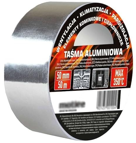 AGROHIT 1 nastro adesivo in alluminio da 350 °C, 50 mm/25 m o 50 mm/50 m (50 mm/50 m)