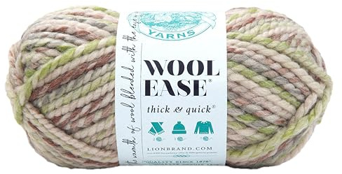 Lion Brand Yarn Company 640-551 Wool-Ease Thick & Quick Yarn, Fern, Leaf Green