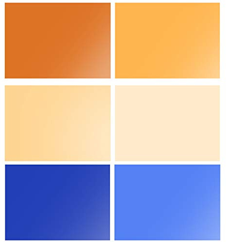Hengming 6Pcs Lighting Gels Filters 40 x 50 cm CTO CTB Orange Blue | 16 x 20 in, Light Gel Color Correction, Transparent Sheet Film, for 800W Red Head Strobe Spotlight Flash, Portrait